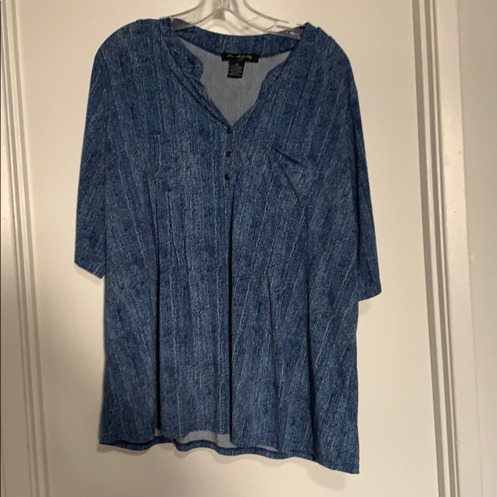 Blue blouse 2X